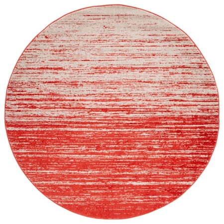 Safavieh 6 ft. 7 in. x 6 ft. 7 in. Round Adirondack Area Rug Orange & Grey ADR113P-7R